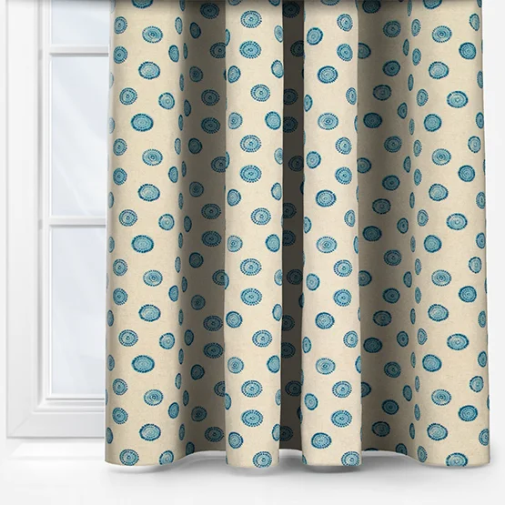 Daisy Cornflower curtain