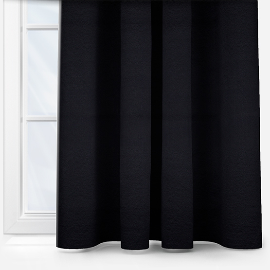 Crushed Silk Navy Curtain