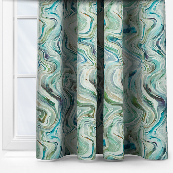 Voyage Jasper Sage Curtain | Blinds Direct