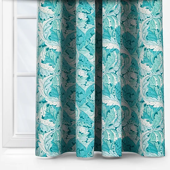 William Morris Acanthus Teal curtain