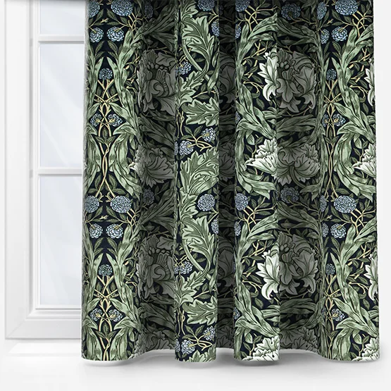 William Morris At Home African Marigold Velvet Cornflower curtain