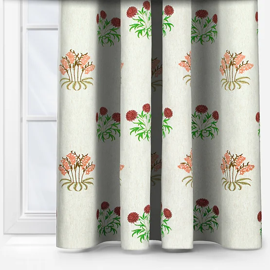 William Morris At Home Lily Flower Embroidery Madder curtain