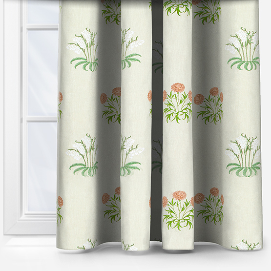 William Morris At Home Lily Flower Embroidery Nettle Curtain