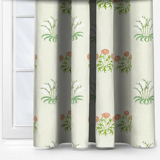William Morris At Home Lily Flower Embroidery Nettle curtain