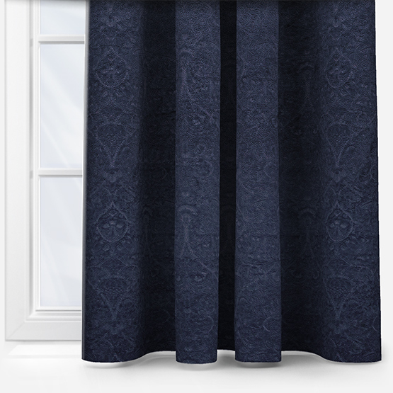 William Morris At Home Lodden Embroidery Indigo Curtain