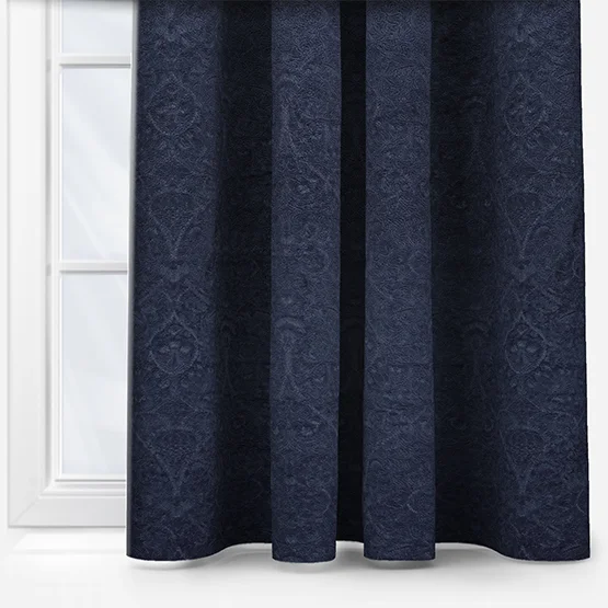 William Morris At Home Lodden Embroidery Indigo curtain