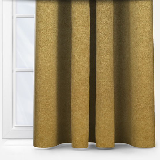 William Morris At Home Lodden Embroidery Ochre Curtain