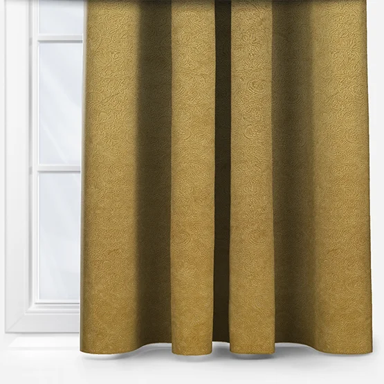 William Morris At Home Lodden Embroidery Ochre curtain