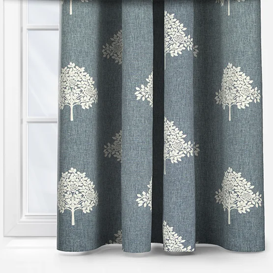 William Morris At Home Marigold Tree Embroidery Woad curtain