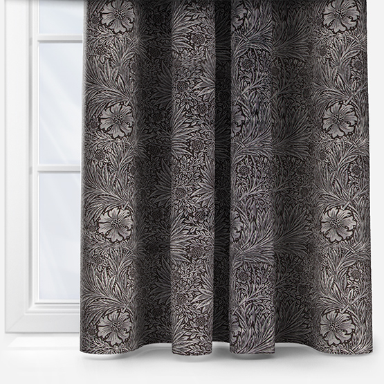 William Morris At Home Marigold Velvet Charcoal Curtain