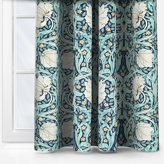 William Morris At Home Pimpernel Velvet Indigo curtain