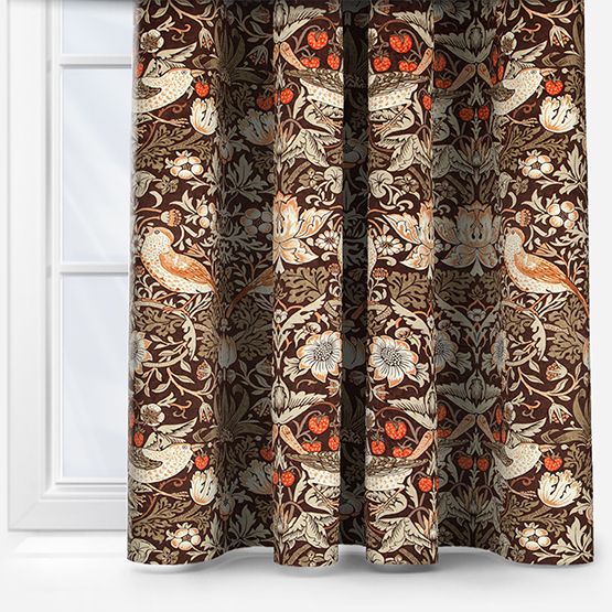 William Morris At Home Strawberry Thief Velvet Acorn