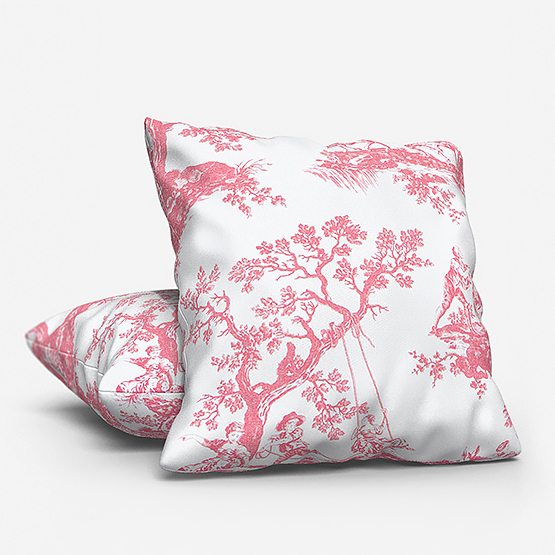 Camengo Cadence Tissu Rouge Grenat Cushion