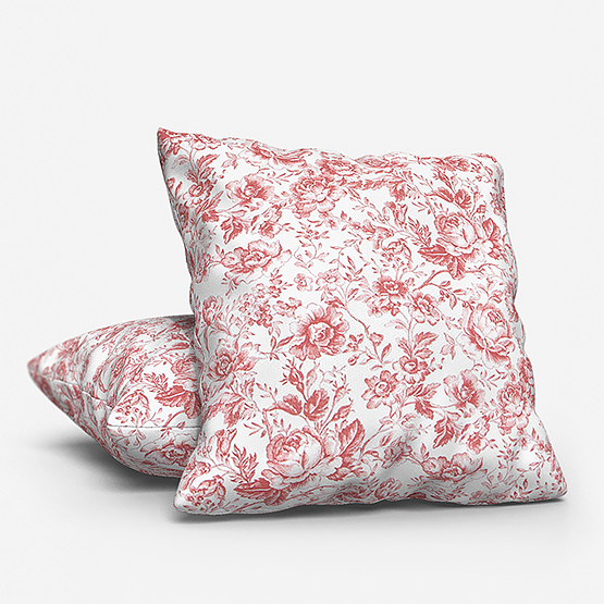 Camengo Celestine Tissu Rouge Grenat Cushion