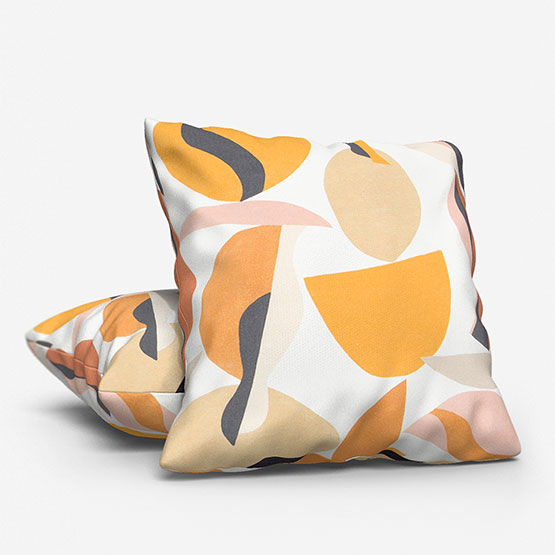 Camengo Raku Print Safran Cushion