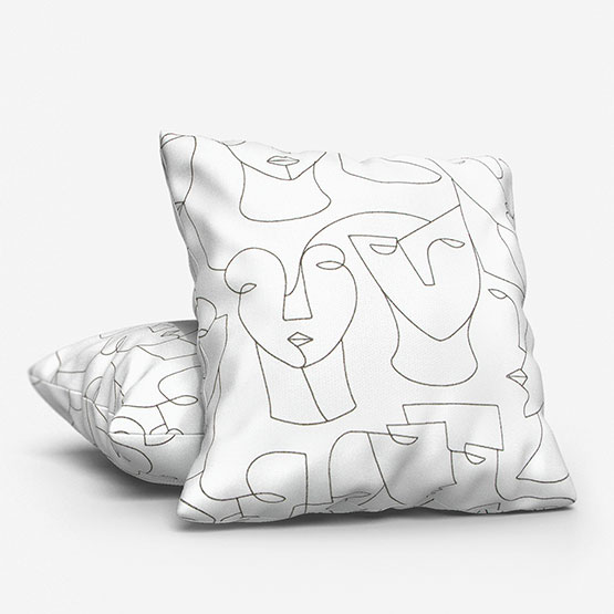 Camengo Visage Black & White Cushion