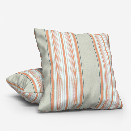 Casamance Aveiro Beige Orange Brulee cushion