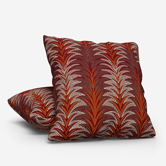 Casamance Belle Etoile Bordeaux cushion