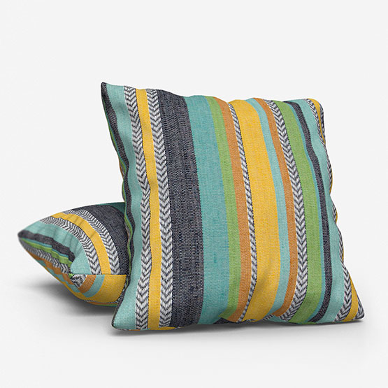 Casamance Costa Nova Celadon Moutarde cushion