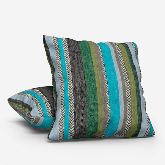 Casamance Costa Nova Turquoise Emeraude cushion