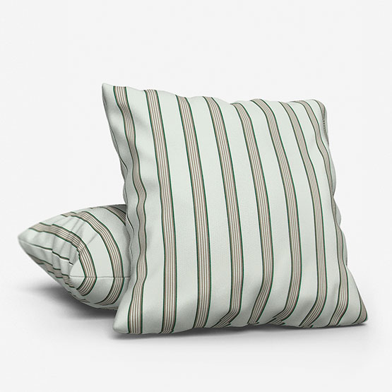 Clarke & Clarke Edison Racing Green & Linen cushion