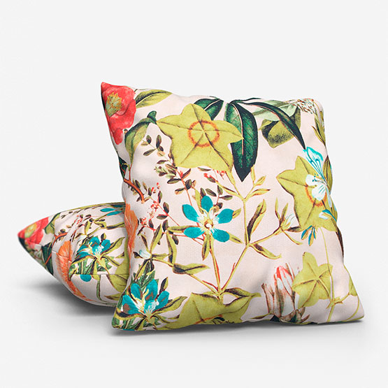 Clarke & Clarke Passiflora Blush cushion