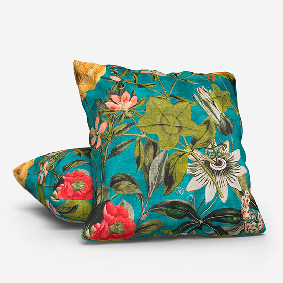 Passiflora Kingfisher Cushion