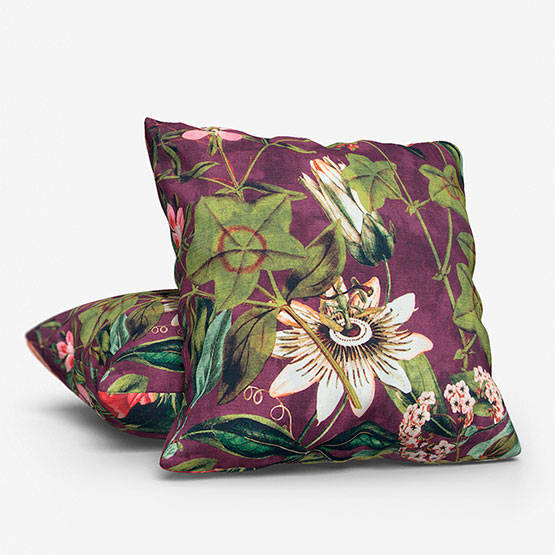 Passiflora Mulberry Cushion