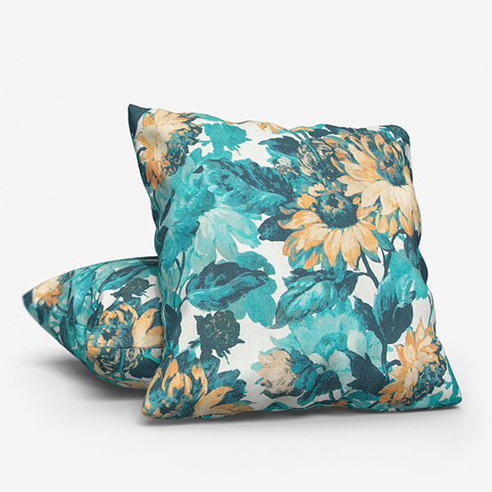 Clarke & Clarke Sunforest Denim and Linen cushion