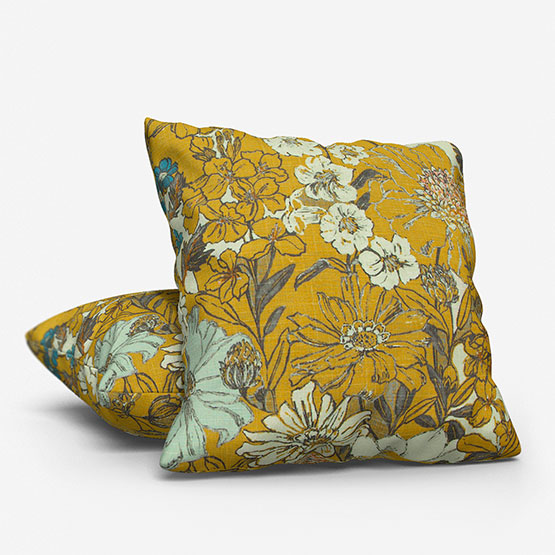 Edinburgh Weavers Clio Mustard Cushion