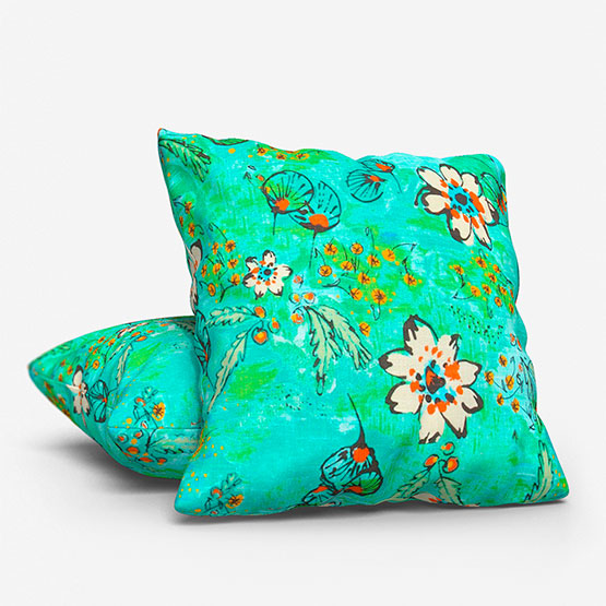 Edinburgh Weavers Fairytale Turquoise cushion