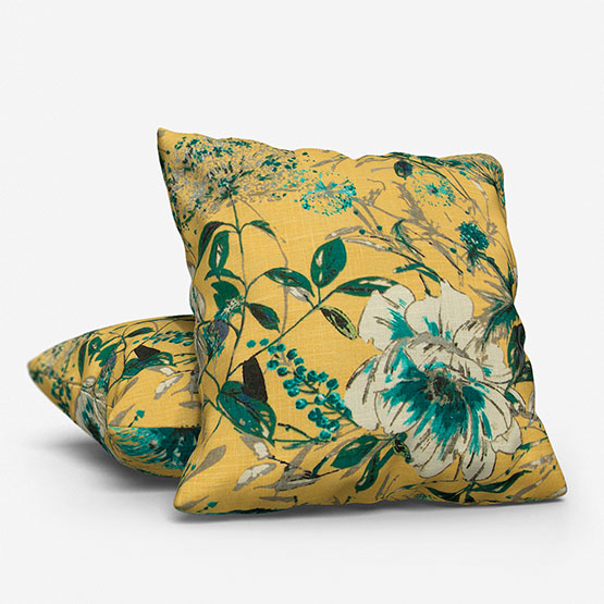 Edinburgh Weavers Freya Buttercup cushion