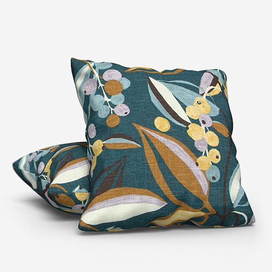 Edinburgh Weavers Josie Petrol Cushion