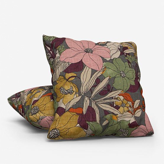 Edinburgh Weavers Maisie Aubergine cushion