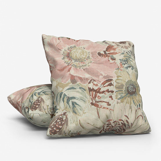 Edinburgh Weavers Spring Garden Dusky Pink cushion