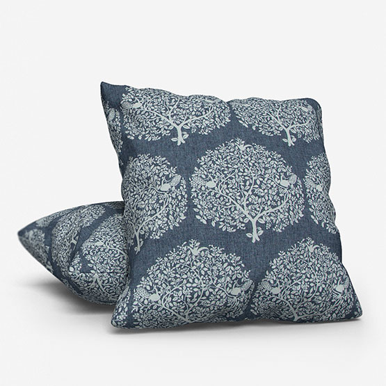 Fibre Naturelle Tree Of Life Denim cushion