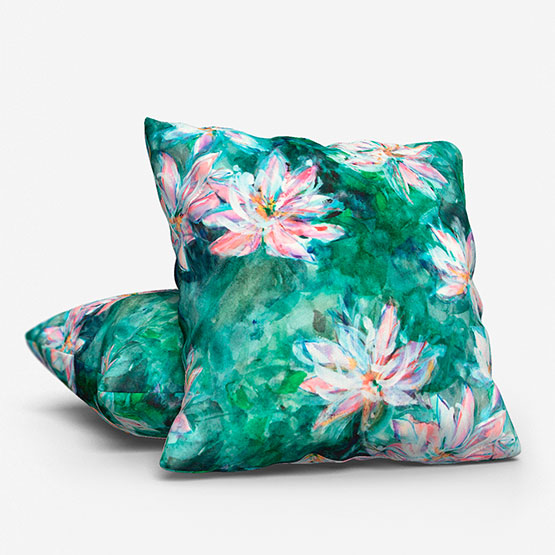 Fibre Naturelle Waterlily Green cushion