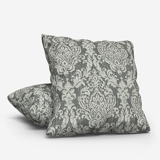 Classic Damask Charcoal Cushion