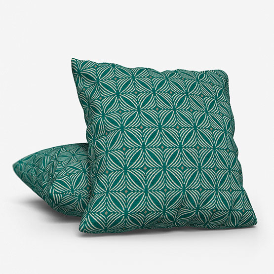 Cubic Teal Cushion