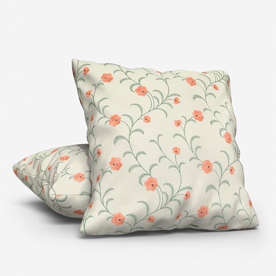 Japonica Teal Cushion