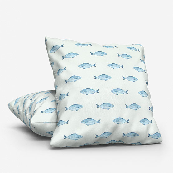 Pesce Blue Cushion