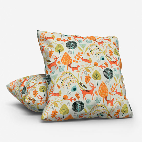 Scandi Woodland Burnt Orange Cushion