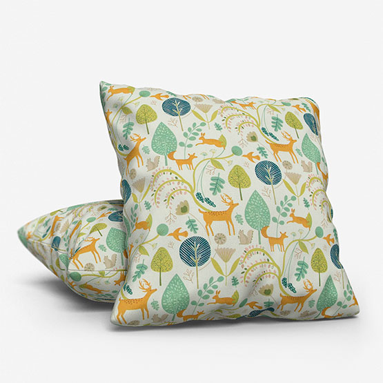 Scandi Woodland Jade Cushion