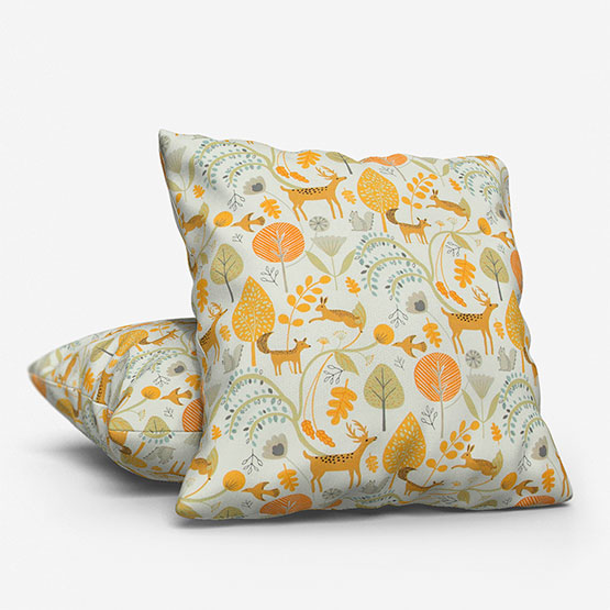 Scandi Woodland Ochre Cushion