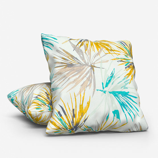 Harlequin Aucuba Teal cushion