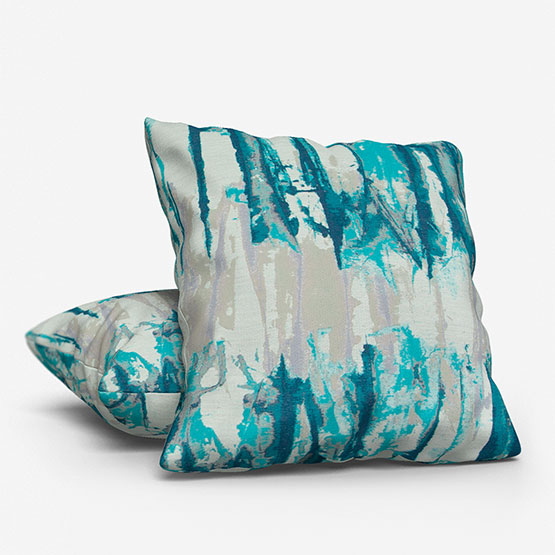 Harlequin Takara Teal Ink Cushion