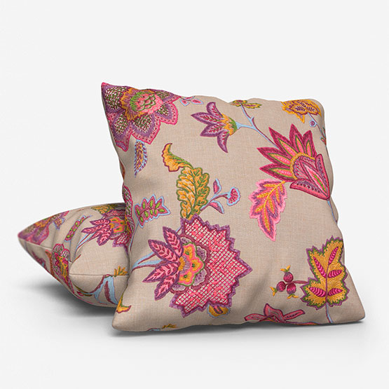 iLiv Chanderi Cerise cushion