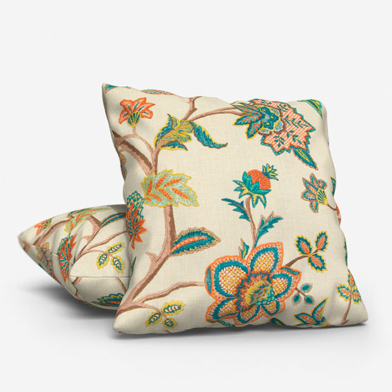 iLiv Chanderi Papaya cushion