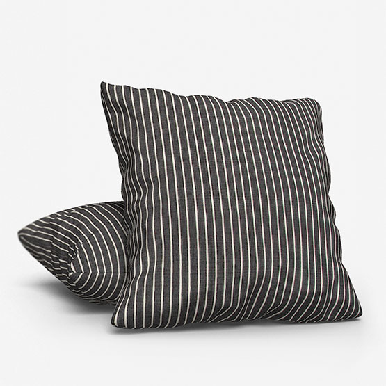 Pencil Stripe Ebony Cushion