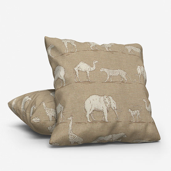 Prairie Animals Almond Cushion